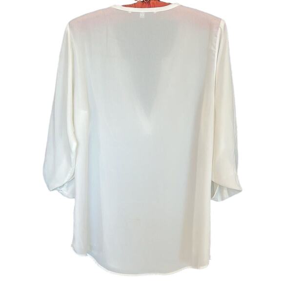 Collective Concepts 3/4 Sleeve Classic White Blouse - Picture 3 of 3